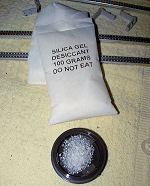 Desiccant for misted sealed double glazing