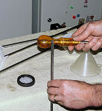 Tapping spacers in sealed double glazing